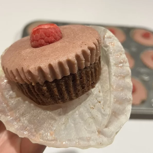 Raspberry Mint Chocolate Cookie Ice Cream Cups